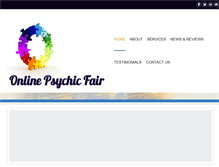 Tablet Screenshot of onlinepsychicfair.com